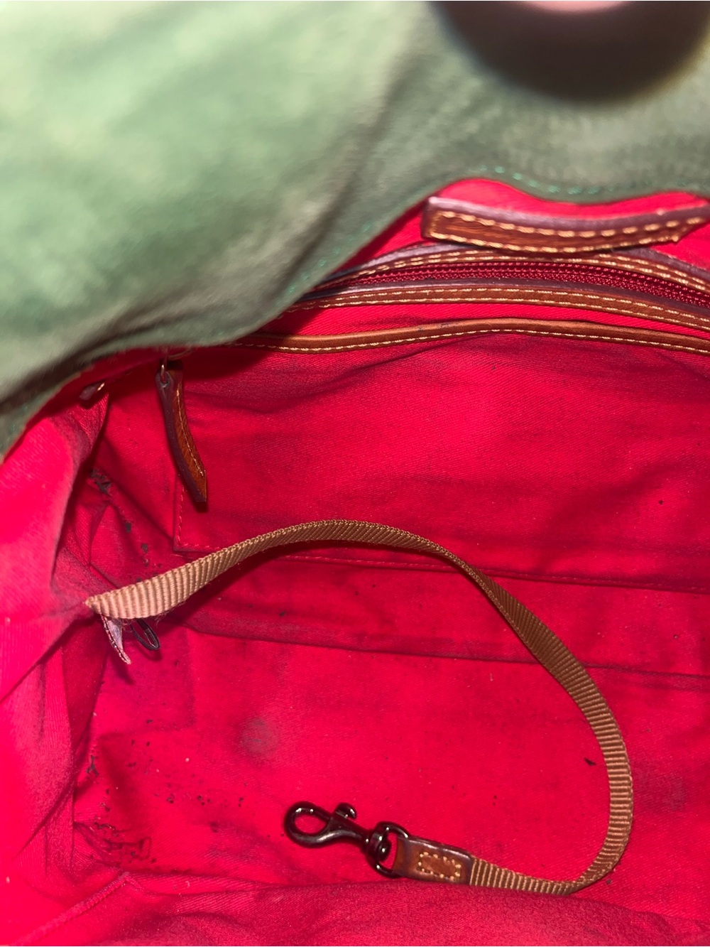 Dooney & Bourke Florentine Cognac Satchel with Tassel - Picture 12 of 16